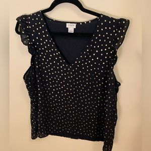 J. Crew Sleeveless Ruffle-Trim Top